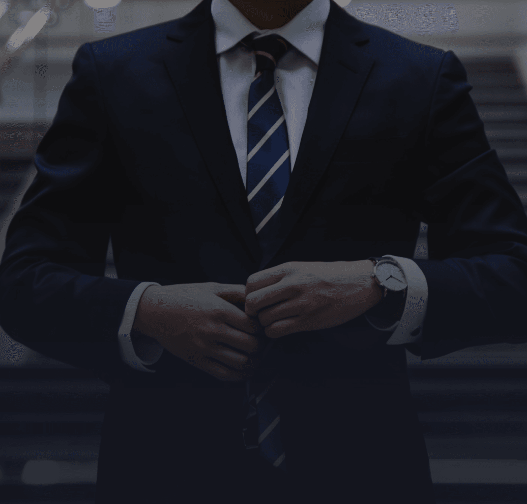 man wearing suit